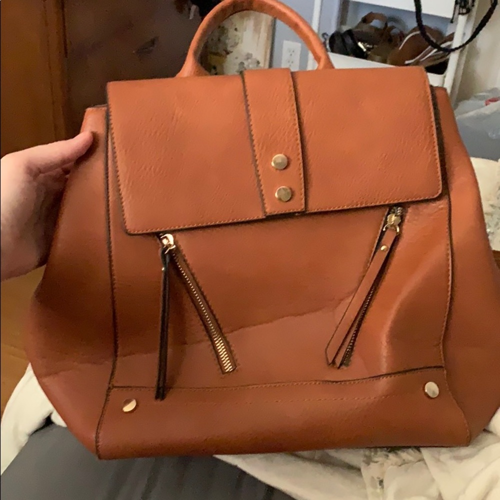 Leather backpack